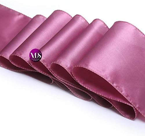VDS Satin Chair Sashes Chair Cover Back Tie Sateen Bows Ribbon for Wedding Birthday Graduation Engagement Ceremony Event Party Banquet Venue Hotel All Dining Chair Decoration (125PC) (Dusty Pink)