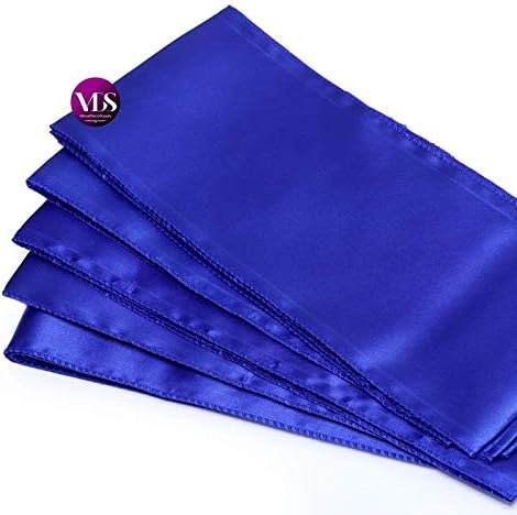 VDS Satin Chair Sashes Chair Cover Back Tie Sateen Bows Ribbon for Wedding Birthday Graduation Engagement Ceremony Event Party Banquet Venue Hotel All Dining Chair Decoration (10PC) (Royal Blue)