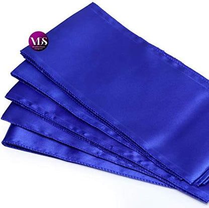 VDS Satin Chair Sashes Chair Cover Back Tie Sateen Bows Ribbon for Wedding Birthday Graduation Engagement Ceremony Event Party Banquet Venue Hotel All Dining Chair Decoration (10PC) (Royal Blue)