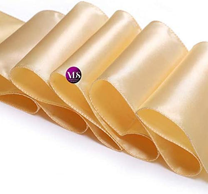 VDS Satin Chair Sashes Chair Cover Back Tie Sateen Bows Ribbon for Wedding Birthday Graduation Engagement Ceremony Event Party Banquet Venue Hotel All Dining Chair Decoration (75PC) (Beige)