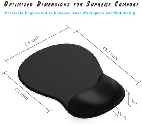 ErgoComfort Gel Wrist Rest Mouse Pad-Ergonomic Office Mousepad with Wrist Support-Non-Slip, Design Desk Accessories Mat for Home&Game Decor (06Sky Rest)