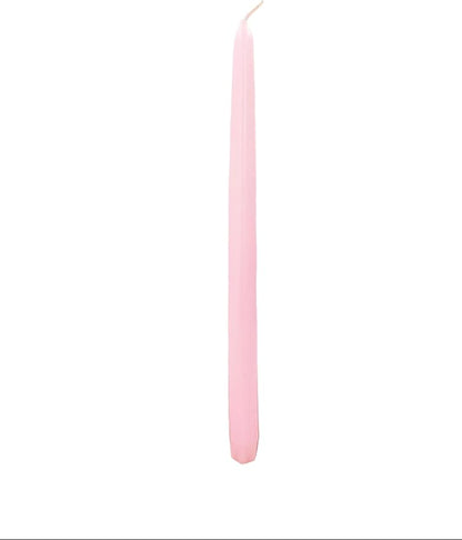 D'light Online Elegant 12" Pink Gradient Taper Candles Premium Quality- Unscented, Hand-Dipped Tapered Candles, Dripless and Smokeless - Set of 12 (12 Inch, Pink Gradient)