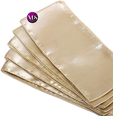 VDS Satin Chair Sashes Chair Cover Back Tie Sateen Bows Ribbon for Wedding Birthday Graduation Engagement Ceremony Event Party Banquet Venue Hotel All Dining Chair Decoration (300PC) (Champagne)