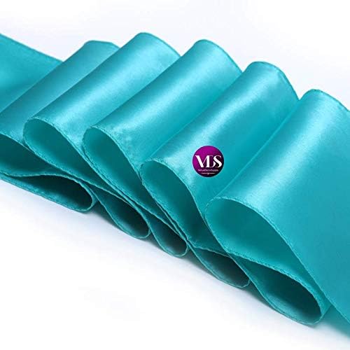 VDS Satin Chair Sashes Chair Cover Back Tie Sateen Bows Ribbon for Wedding Birthday Graduation Engagement Ceremony Event Party Banquet Venue Hotel All Dining Chair Decoration (75PC) (Teal)