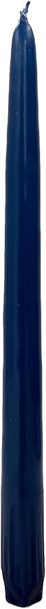 D'light Online Elegant Unscented 12" Cobalt Blue Taper Premium Quality Candles Hand-Dipped, Dripless and Smokeless - Set of 12 Individually Wrapped (12 Inch, Cobalt Blue)