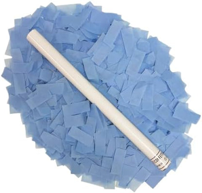 Ultimate Confetti Wand 14 inch Confetti Launcher Wand, Baby Blue, 8 Pack - Great for Parties, Weddings and Events Tissue, Metallic and Biodegradable Options