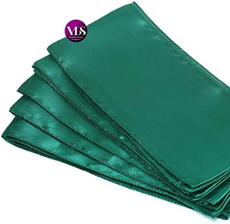 VDS Satin Chair Sashes Chair Cover Back Tie Sateen Bows Ribbon for Wedding Birthday Graduation Engagement Ceremony Event Party Banquet Venue Hotel All Dining Chair Decoration (100PC) (Emerald Green)