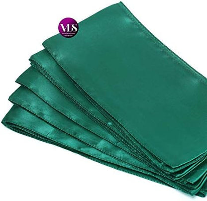 VDS Satin Chair Sashes Chair Cover Back Tie Sateen Bows Ribbon for Wedding Birthday Graduation Engagement Ceremony Event Party Banquet Venue Hotel All Dining Chair Decoration (100PC) (Emerald Green)