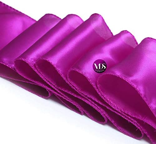 VDS Satin Chair Sashes Chair Cover back Tie Sateen Bows Ribbon for Wedding Birthday Graduation Engagement Ceremony Event Party Banquet Venue Hotel all Dining Chair Decoration (300PC) (Magenta Violate)
