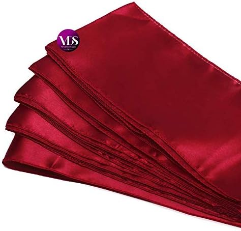 VDS Satin Chair Sashes Chair Cover Back Tie Sateen Bows Ribbon for Wedding Birthday Graduation Engagement Ceremony Event Party Banquet Venue Hotel All Dining Chair Decoration (125PC) (Apple Red)