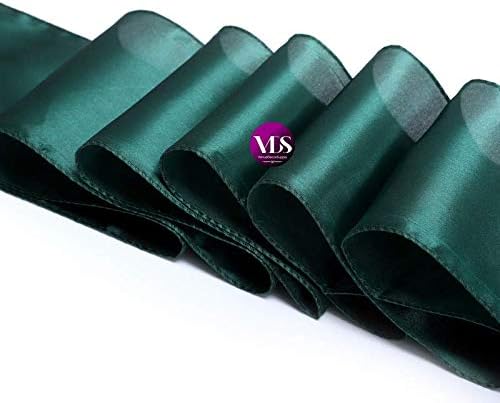 VDS Satin Chair Sashes Chair Cover Back Tie Sateen Bows Ribbon for Wedding Birthday Graduation Engagement Ceremony Event Party Banquet Venue Hotel All Dining Chair Decoration (10PC) (Hunter Green)