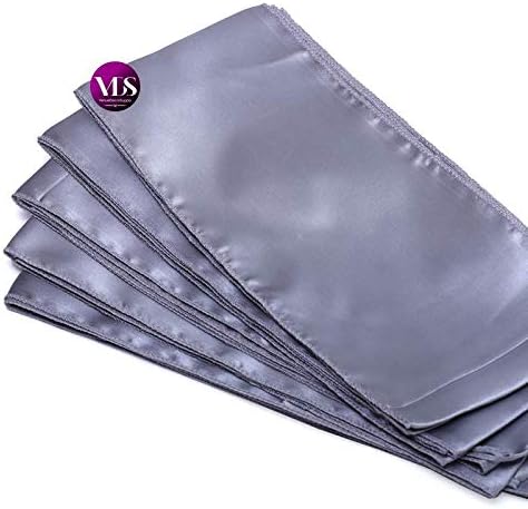 VDS Satin Chair Sashes Chair Cover Back Tie Sateen Bows Ribbon for Wedding Birthday Graduation Engagement Ceremony Event Party Banquet Venue Hotel All Dining Chair Décor (100PC)(Light Silver Grey)