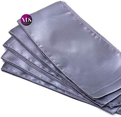 VDS Satin Chair Sashes Chair Cover Back Tie Sateen Bows Ribbon for Wedding Birthday Graduation Engagement Ceremony Event Party Banquet Venue Hotel All Dining Chair Décor (200PC)(Light Silver Grey)