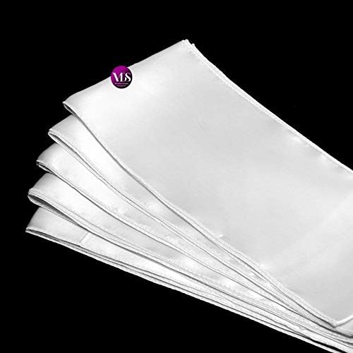 VDS Satin Chair Sashes Chair Cover Back Tie Sateen Bows Ribbon for Wedding Birthday Graduation Engagement Ceremony Event Party Banquet Venue Hotel All Dining Chair Decoration (250PC) (White)