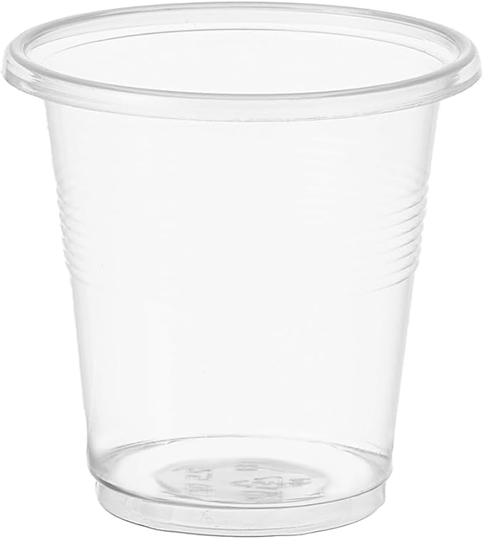 500 Pack 3.5 OZ Clear Plastic Cups, Small Disposable Mouthwash 3.5 Ounce Bathroom Cups (Formerly FULING)