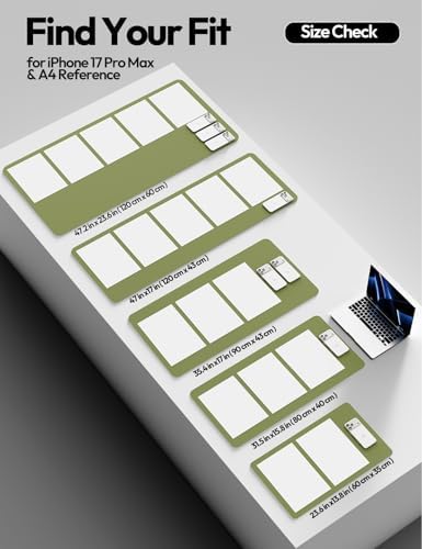 YSAGi Leather Desk Protector, Office Mat, Large Mouse Mat, Non-Slip PU Leather Blotter, Laptop Desk Mat, Waterproof Writing Pad for Office and Home(Green, 40" x 24")