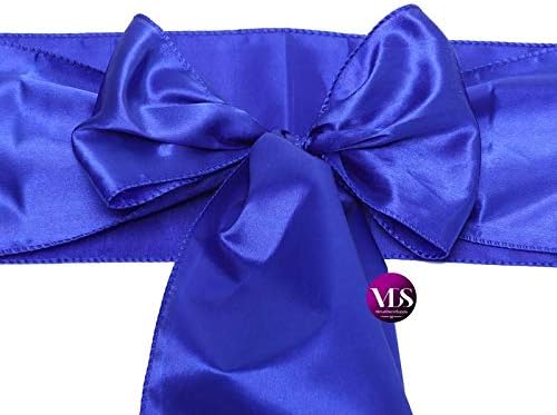 VDS Satin Chair Sashes Chair Cover Back Tie Sateen Bows Ribbon for Wedding Birthday Graduation Engagement Ceremony Event Party Banquet Venue Hotel All Dining Chair Decoration (250PC) (Royal Blue)