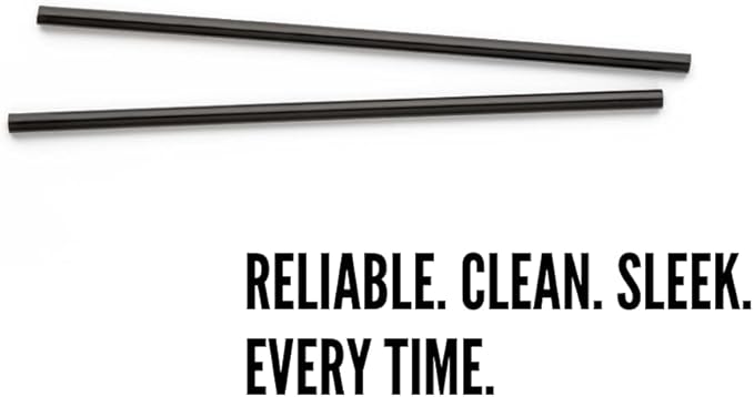 7.75" Jumbo Black Plastic Unwrapped Straw (500Pcs) | Disposable Drink Straws for Restaurants, Cafés, Bars, and Catering | Hygienic, Sturdy, and Convenient