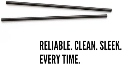 7.75" Jumbo Black Plastic Unwrapped Straw (500Pcs) | Disposable Drink Straws for Restaurants, Cafés, Bars, and Catering | Hygienic, Sturdy, and Convenient