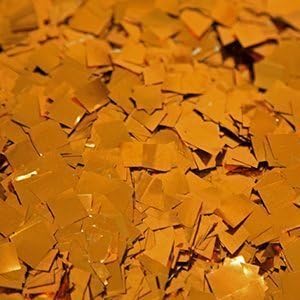 Ultimate Confetti, Fluttering Orange Mylar Shiny Foil Metallic Confetti Squares - Lightweight and Slow-Falling Party Confetti for Cannon and Launcher Use - Best for Celebrations - 1 lb, 16 oz