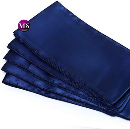 VDS Satin Chair Sashes Chair Cover Back Tie Sateen Bows Ribbon for Wedding Birthday Graduation Engagement Ceremony Event Party Banquet Venue Hotel All Dining Chair Decoration (150PC) (Navy Blue)