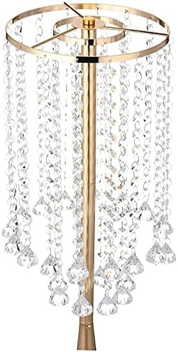 Set of 10pcs Crystal Flower Stand Gold Centerpieces Tall Metal Flower Arrangement Vase for Wedding Party Dinner Event Hotel Home Decor
