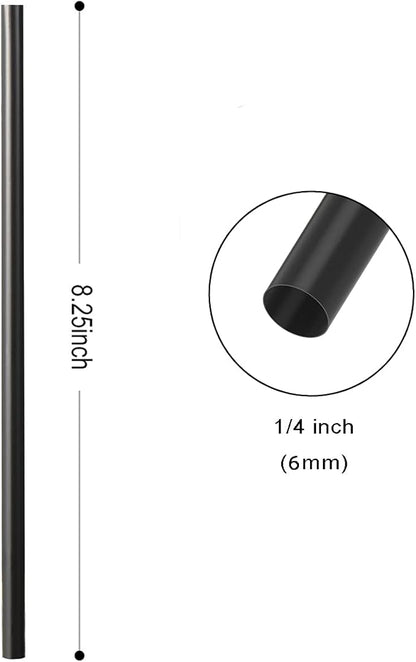 200 Count 100% Individually Wrapped Compostable PLA Straws-KTOB Biodegradable Black Disposable Drinking Straws-Eco Friendly Plant-Based Plastic Coffee Straws Sustainable