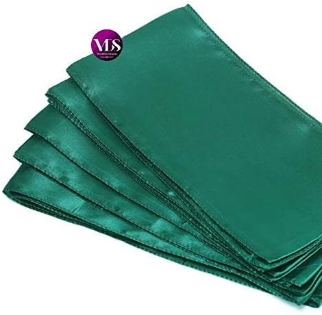VDS Satin Chair Sashes Chair Cover Back Tie Sateen Bows Ribbon for Wedding Birthday Graduation Engagement Ceremony Event Party Banquet Venue Hotel All Dining Chair Decoration (10PC) (Emerald Green)