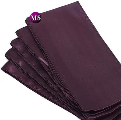 VDS Satin Chair Sashes Chair Cover Back Tie Sateen Bows Ribbon for Wedding Birthday Graduation Engagement Ceremony Event Party Banquet Venue Hotel All Dining Chair Decoration (250PC) (Plum)
