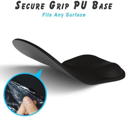 ErgoComfort Gel Wrist Rest Mouse Pad-Ergonomic Office Mousepad with Wrist Support-Non-Slip, Design Desk Accessories Mat for Home&Game Decor (01Black)