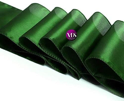 VDS Satin Chair Sashes Chair Cover Back Tie Sateen Bows Ribbon for Wedding Birthday Graduation Engagement Ceremony Event Party Banquet Venue Hotel All Dining Chair Decoration (50PC) (Green)