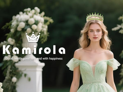 Kamirola Tiaras Princess Crown for Women and Girls Crystal Headbands for Bridal, Princess for Wedding and Party(TR21)