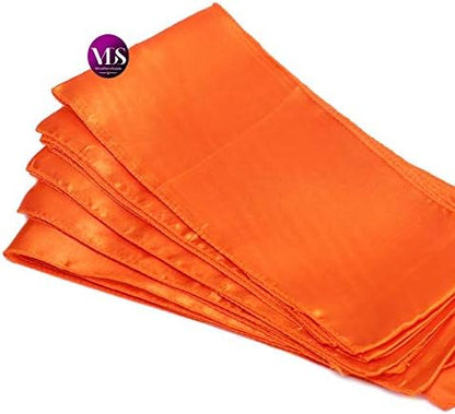 VDS Satin Chair Sashes Chair Cover Back Tie Sateen Bows Ribbon for Wedding Birthday Graduation Engagement Ceremony Event Party Banquet Venue Hotel All Dining Chair Decoration (150PC) (Orange)