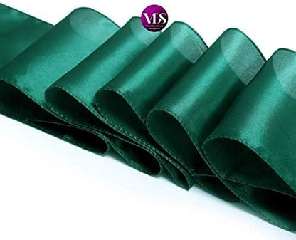 VDS Satin Chair Sashes Chair Cover Back Tie Sateen Bows Ribbon for Wedding Birthday Graduation Engagement Ceremony Event Party Banquet Venue Hotel All Dining Chair Decoration (10PC) (Emerald Green)