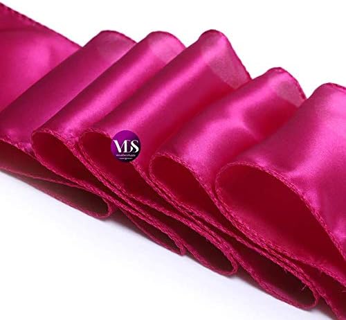 VDS Satin Chair Sashes Chair Cover Back Tie Sateen Bows Ribbon for Wedding Birthday Graduation Engagement Ceremony Event Party Banquet Venue Hotel All Dining Chair Decoration (250PC) (Magenta)