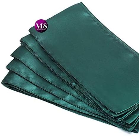 VDS Satin Chair Sashes Chair Cover Back Tie Sateen Bows Ribbon for Wedding Birthday Graduation Engagement Ceremony Event Party Banquet Venue Hotel All Dining Chair Decoration (50PC) (Hunter Green)
