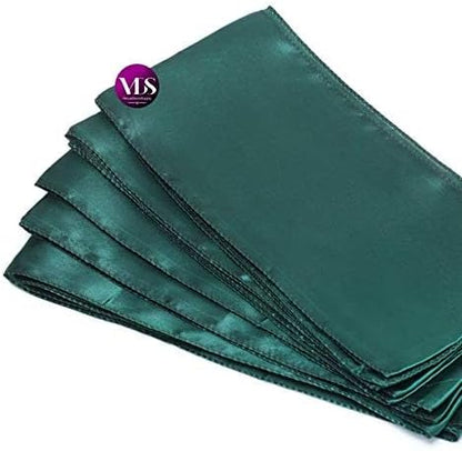 VDS Satin Chair Sashes Chair Cover Back Tie Sateen Bows Ribbon for Wedding Birthday Graduation Engagement Ceremony Event Party Banquet Venue Hotel All Dining Chair Decoration (50PC) (Hunter Green)