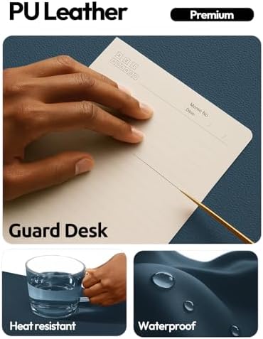 YSAGi Leather Desk Pad Protector, Office Desk Mat, Large Mouse Pad, Non-Slip PU Leather Desk Blotter, Laptop Desk Pad, Waterproof Desk Writing Pad for Office and Home (Dark Blue,55" x 24")