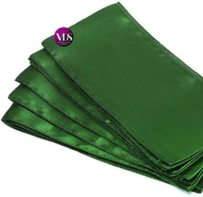VDS Satin Chair Sashes Chair Cover Back Tie Sateen Bows Ribbon for Wedding Birthday Graduation Engagement Ceremony Event Party Banquet Venue Hotel All Dining Chair Decoration (75PC) (Green)