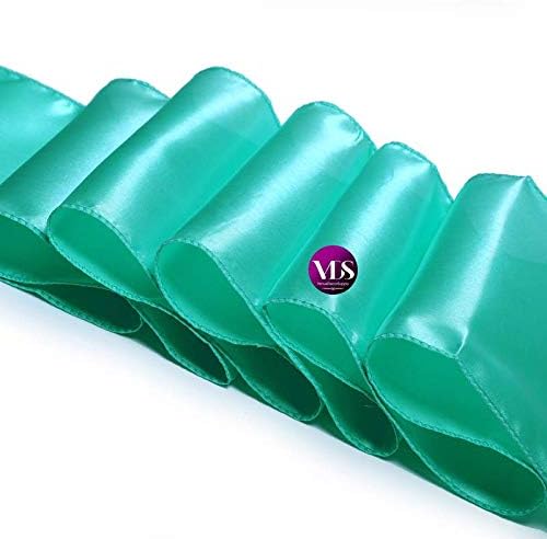 VDS Satin Chair Sashes Chair Cover Back Tie Sateen Bows Ribbon for Wedding Birthday Graduation Engagement Ceremony Event Party Banquet Venue Hotel All Dining Chair Decoration (250PC) (Sea Green)