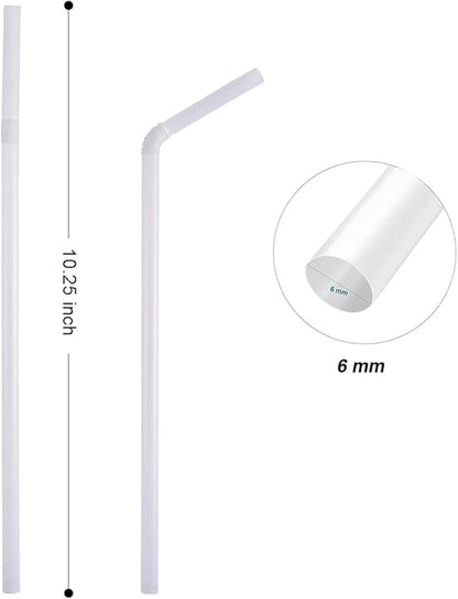 200 Count 100% Plant-Based Compostable 10.25 in Long PLA Straws-Plasticless Biodegradable Bendy Drinking Straws-A Fantastic Eco Friendly Alternative to Plastic Straw