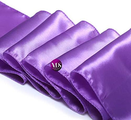 VDS Satin Chair Sashes Chair Cover Back Tie Sateen Bows Ribbon for Wedding Birthday Graduation Engagement Ceremony Event Party Banquet Venue Hotel All Dining Chair Decoration (50PC) (Lavender)