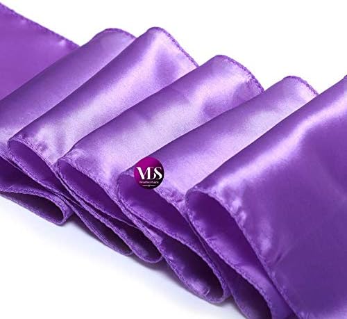 VDS Satin Chair Sashes Chair Cover Back Tie Sateen Bows Ribbon for Wedding Birthday Graduation Engagement Ceremony Event Party Banquet Venue Hotel All Dining Chair Decoration (150PC) (Lavender)