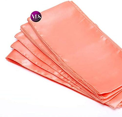 VDS Satin Chair Sashes Chair Cover Back Tie Sateen Bows Ribbon for Wedding Birthday Graduation Engagement Ceremony Event Party Banquet Venue Hotel All Dining Chair Decoration (100PC) (Peach)