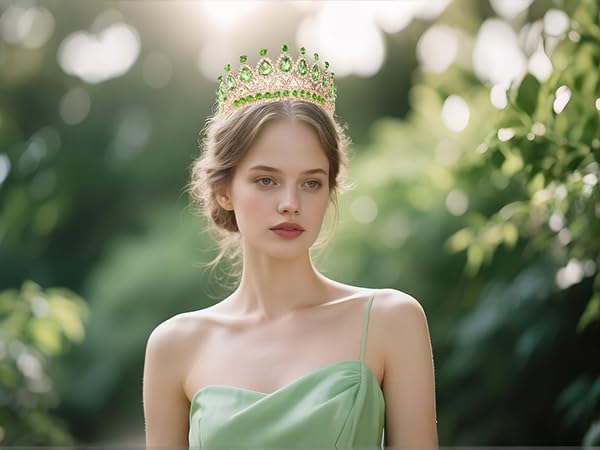 Kamirola Tiaras Princess Crown for Women and Girls Crystal Headbands for Bridal, Princess for Wedding and Party(TR21)