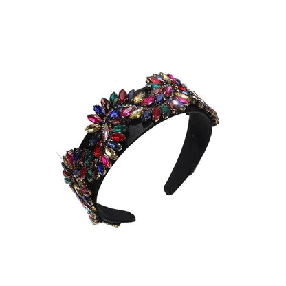 Rhinestone Headbands for Women - Baroque Crystal & Jeweled Decorative Headbands for Girls & Women (colorful)