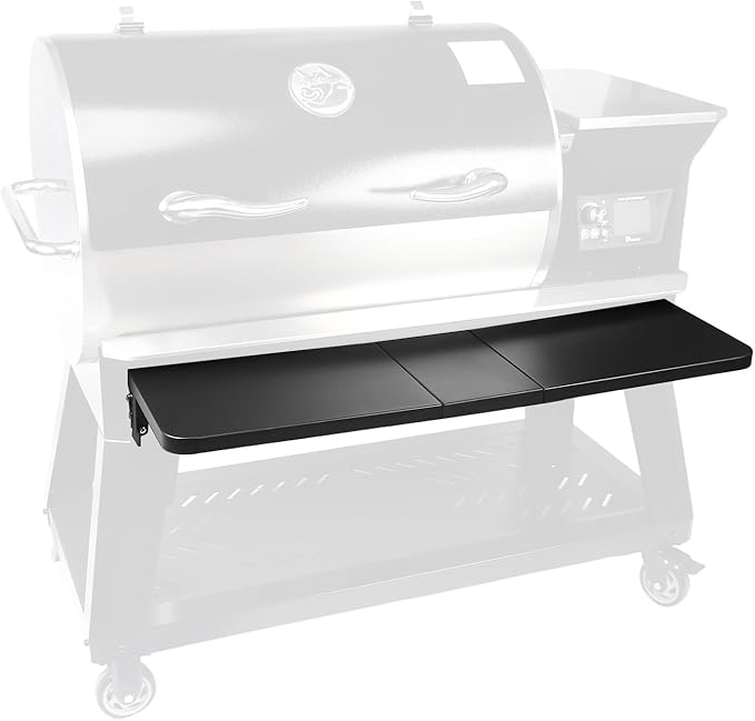 QuliMetal Front Shelf for Rec Tec RT-800DB, Folding Front Grill Table Accessory, Foldable Pellet Grill Shelf with Extra Prep Space for Food Prep, Trays, Tools and Storage, 37.7" x 10.5"