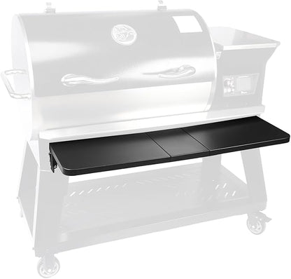 QuliMetal Front Shelf for Rec Tec RT-800DB, Folding Front Grill Table Accessory, Foldable Pellet Grill Shelf with Extra Prep Space for Food Prep, Trays, Tools and Storage, 37.7" x 10.5"