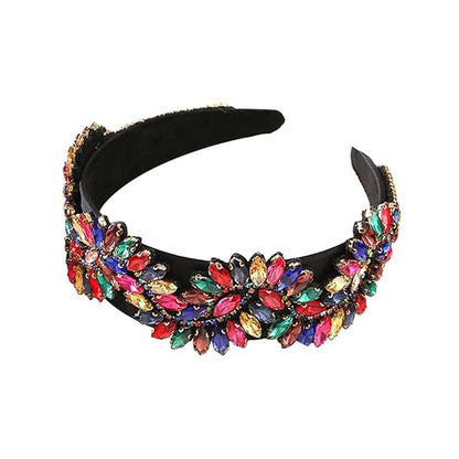 Rhinestone Headbands for Women - Baroque Crystal & Jeweled Decorative Headbands for Girls & Women (colorful)