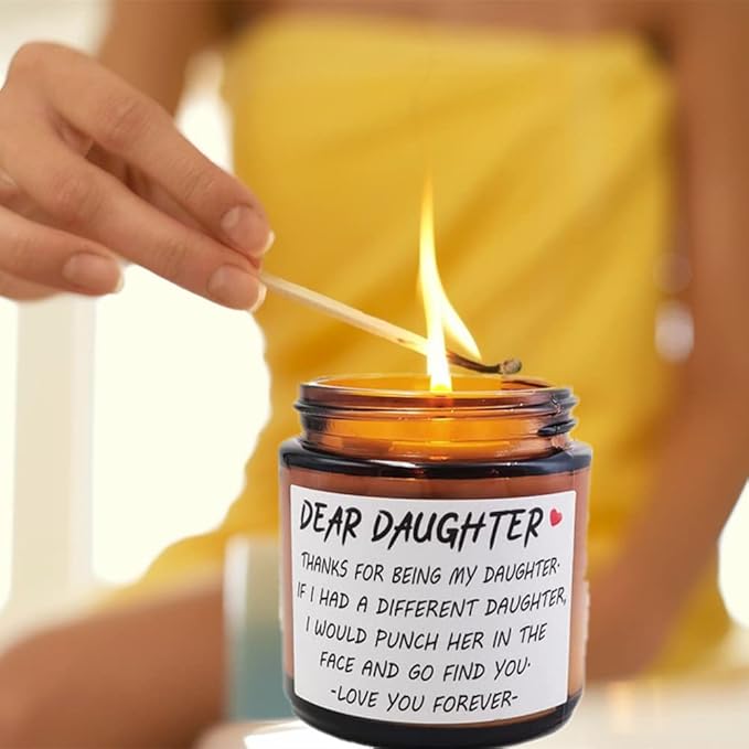 Birthday Candles Gifts for Daughter Adult, 13th/16th/18th/21st/30th Happy Birthday Gift for Daughter Stepdaughter, Daughter Gifts from Mom and Dad for Graduation Wedding Christmas